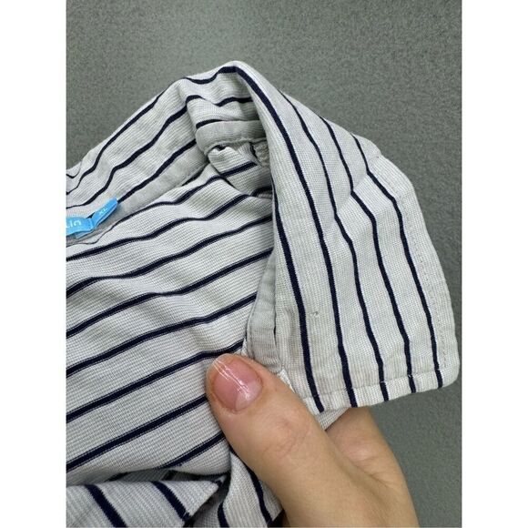 J. McLaughlin Marcus Striped Polo Long Sleeve Shirt Size XL - Picture 5 of 10